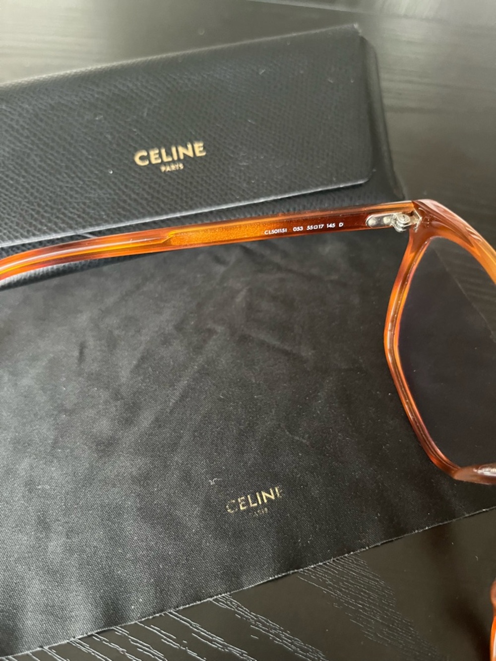Celine amber brown Oversized glasses - Picture 6 of 6